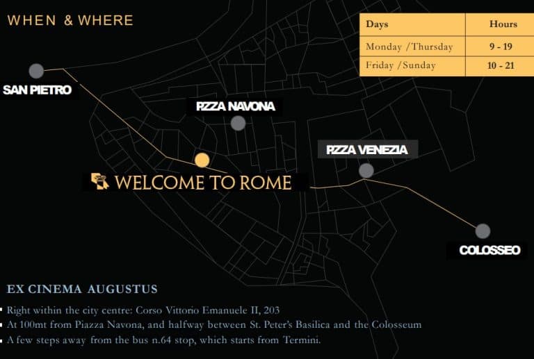 ברוכים הבאים לרומא כתובת מיקום